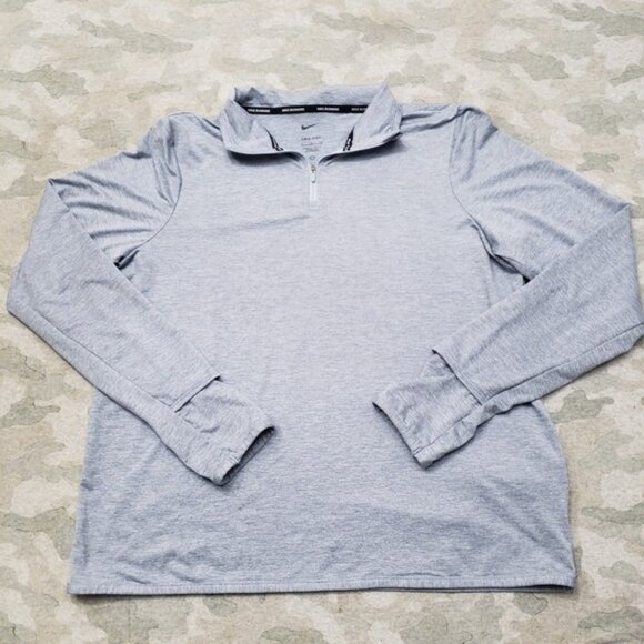 Nike Sweatshirt Women Large Blue Dri-Fit Quarter Zip Swift Element UV Protection - Picture 1 of 6